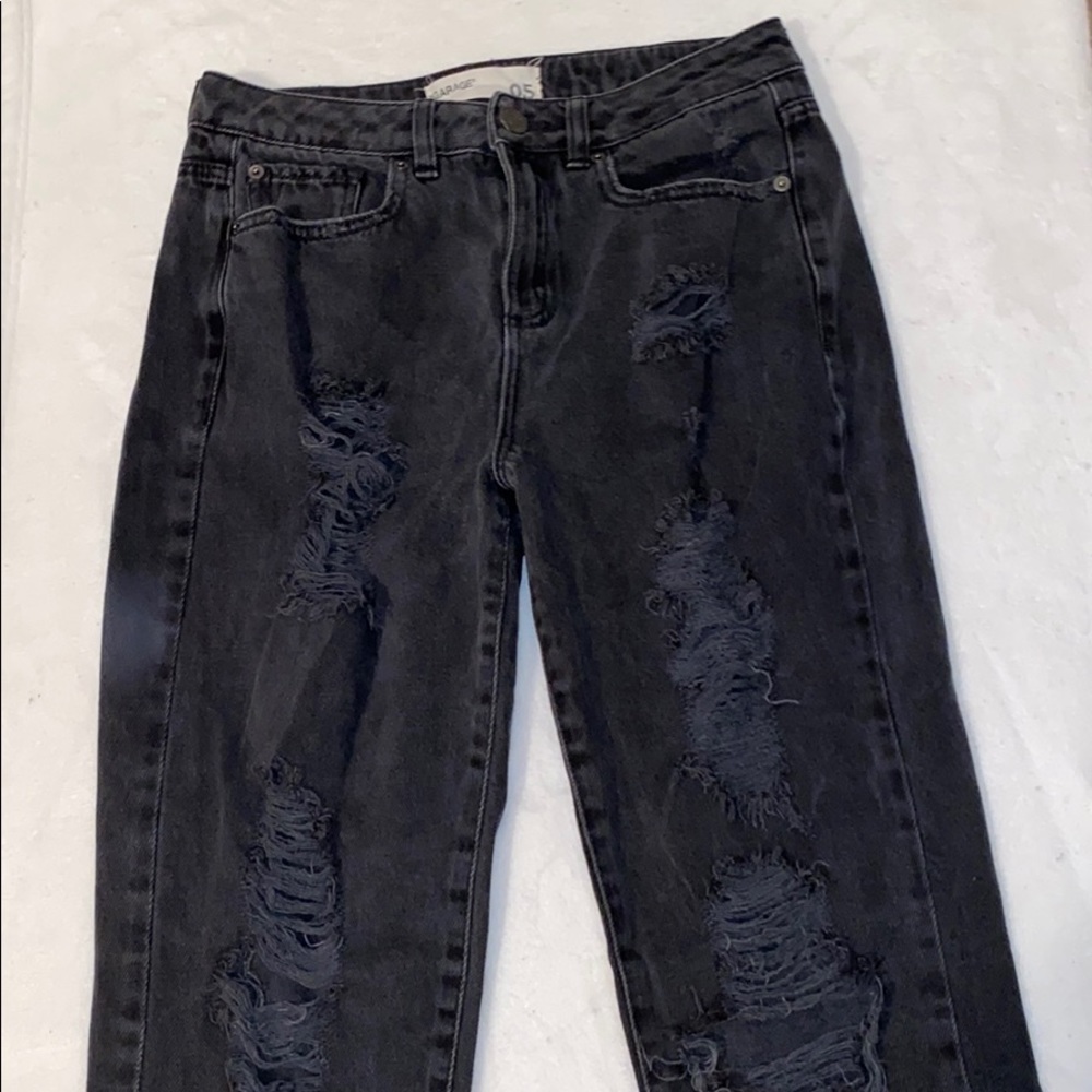 Garage Black Ripped Skinny Jeans